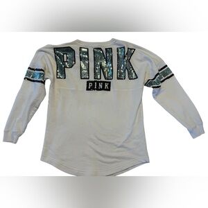 PINK Victoria’s Secret 2016 Limited Edition Sequin Logo Sweatshirt Small